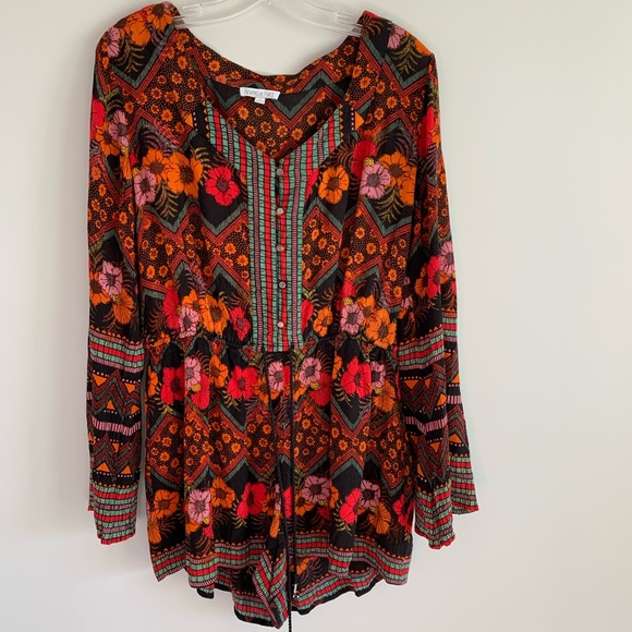 PATRONS OF PEACE Boho Floral Romper - Picture 3 of 13